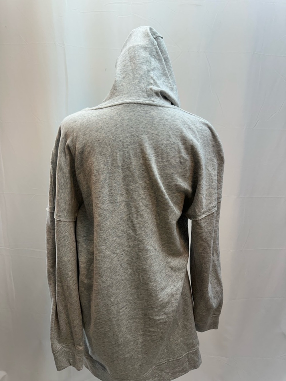 Fabletics Gray Long Sleeve Hoodie Dress with Blue Drawstrings XS - Picture 3 of 3